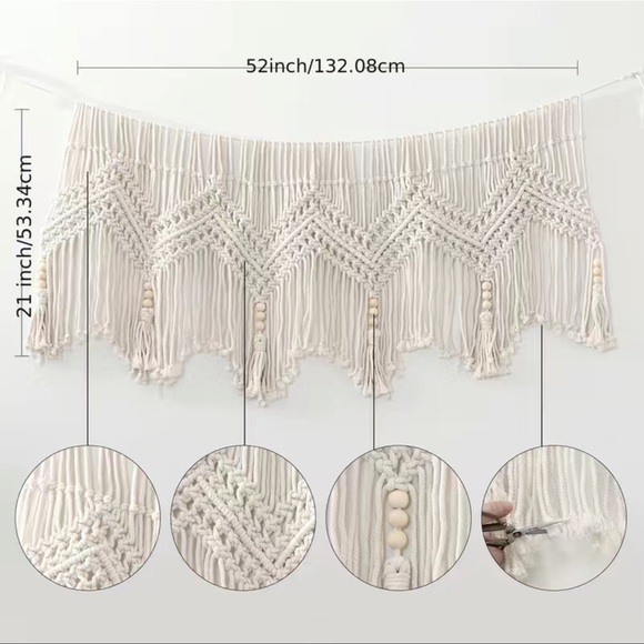 New: Soul Embellishments Modern Home Decor Boho Style Handwoven Macrame Accents - Picture 8 of 13